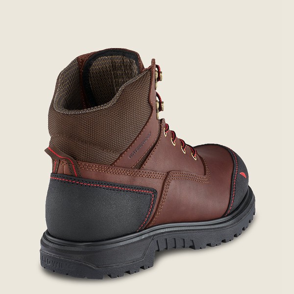 Mens Red Wing Brnr Xp - 6-inch Waterproof Soft Toe - Work Boots Brown/Black - RZP213975